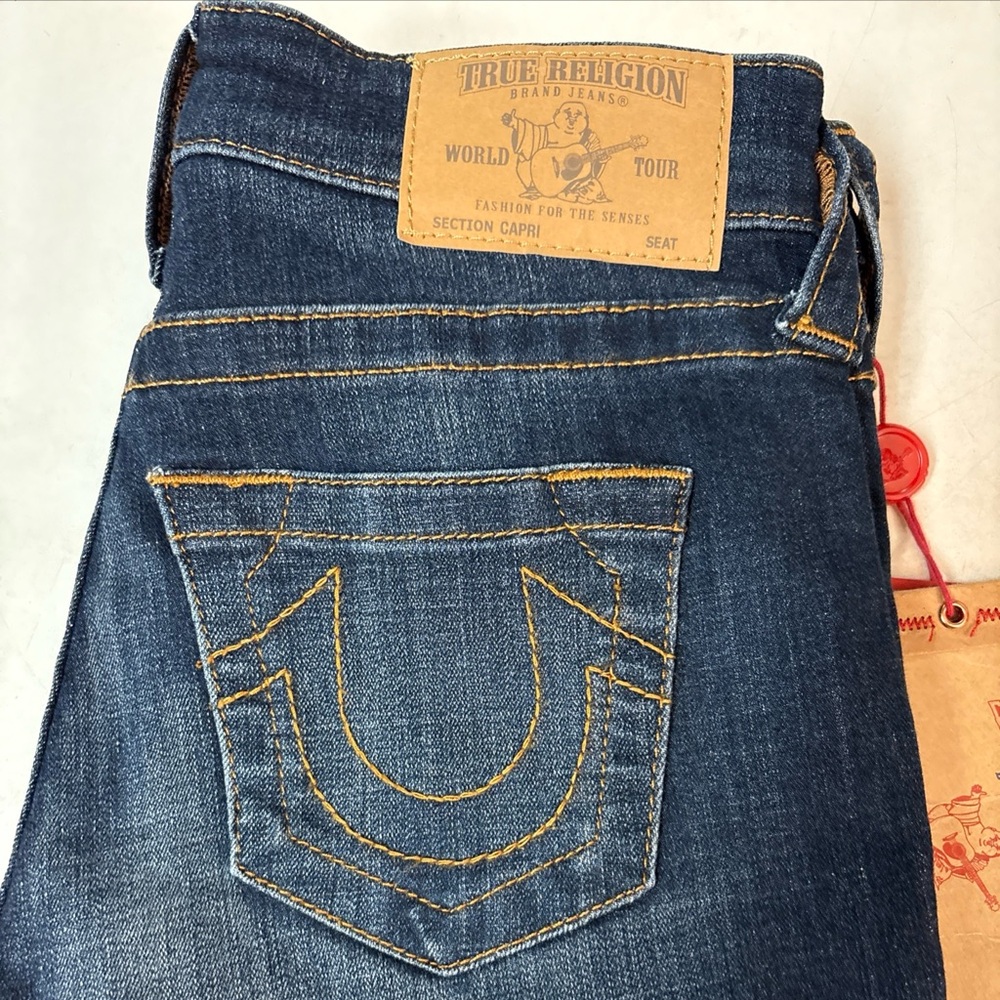 True Religion Blue Ankle & Cropped Jeans
